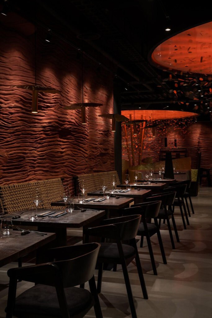 colocación de las mesas